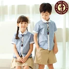 OEM Blue Shirts Design Bulk Primary School Uniform