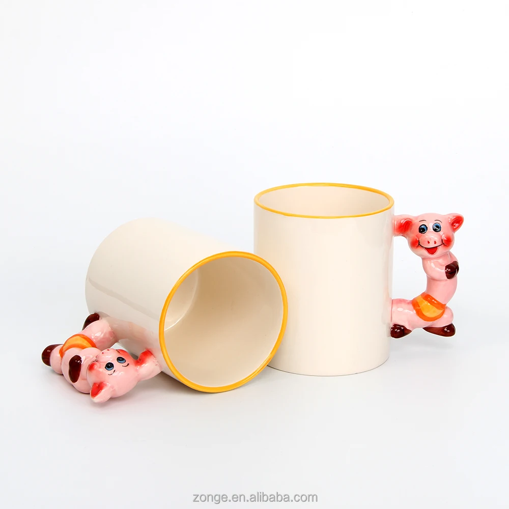 11oz pig handle mug cup for sublimation