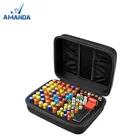 Hard Battery Organizer Storage Box, Carrying Case Bag Holder 48 Batteries with Battery Tester