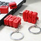 new product 2019 soft pvc memory 32gb 1tb 2tb 4tb custom cheap usb flash drive with keychain wholesale