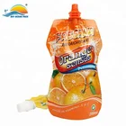 Drink Bag Top Great Printing Spouted Transparent Orange Packaging Spout Juice Pouch