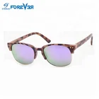 Half frame polarized purple lens womens cheap fashion sunglasses