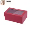 custom magnet foldable chocolate paper packaging box with clear window