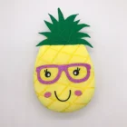 Cute Cartoon Fruit Pineapple Shape Plush Material Notepad Memo Pad For Kids