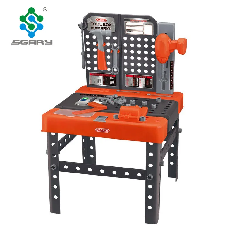 45pcs Children Toys Play House Workbench Car Kids Real Tool Set