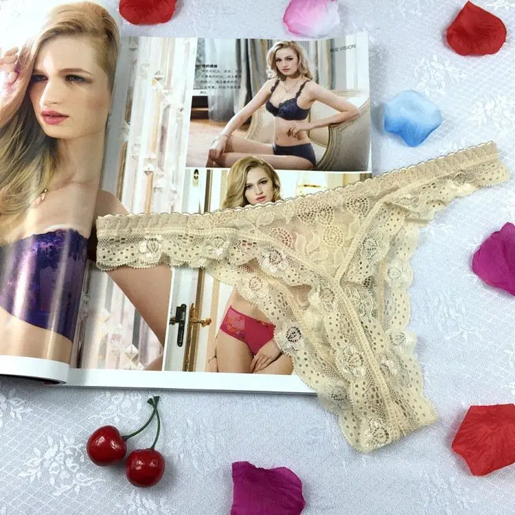 Stock New Brand summer style Sey G String Thong Underwear Women Tanga Lace G-String Seamless Sey Transparent T Panties For Women