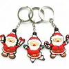 High quality soft pvc compact keychain santa claus key chains holder for wholesale
