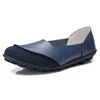 Round toe casual flat shoes cow leather upper women shoes lady flat closed shoes