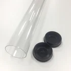 Transparent PVC packaging tube with lid thin Wall Plastic pipe for packaging