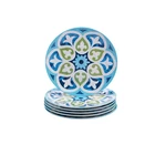 Wholesale durable white plastic melamine plates high quality dinnerware sets for banquet restaurant