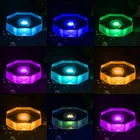Multi Light Led Base Light Round Multi Color 3D Led Light Crystal Glass Base For Centerpieces Gifts