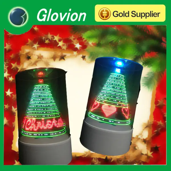 new item 3d flashing christmas tree green led light music