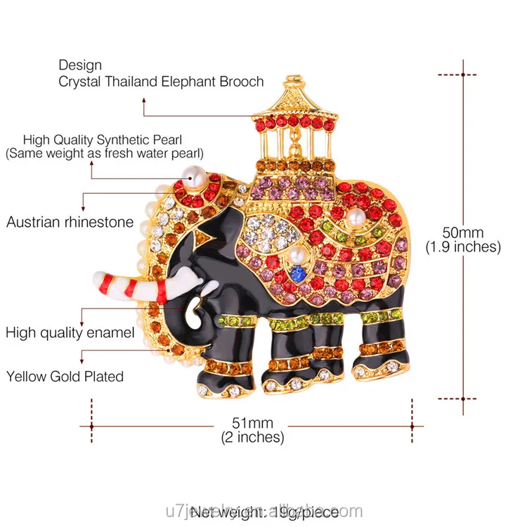 lucky gift crystal rhinestone thailand blue anime elephant