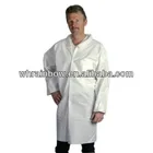 White doctor coat doctor lab coat with non woven material