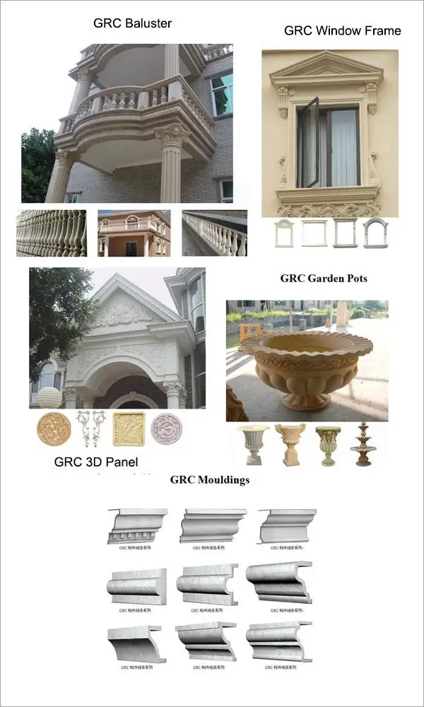 Gfrc Concrete Window Cornice Moulding Designs For Building