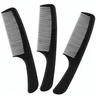 Private Label Essential Salon Professional Black 8 Inch Flat Top Hair Handle Styling Comb for hair