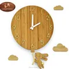 Little Bunny & Balloon - Wood Wall Clock - Children's Room Decor- Baby Shower Gift - Simple Wall Clock -Home Decoration