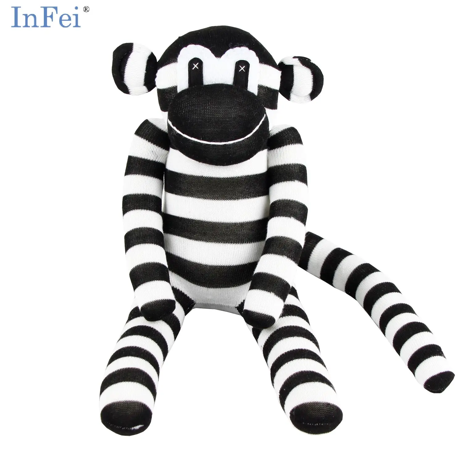 black and white stuffed animals
