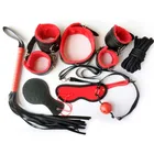 Wholesale 8PCS SM whip cosplay PVC leather multi products sexual bondage kit
