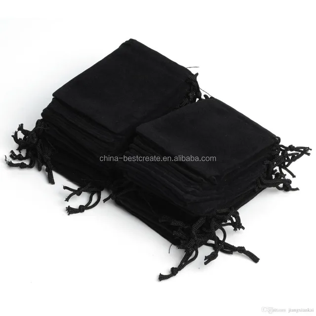 manufacturer black velvet drawstring pouch bag jewelry gift
