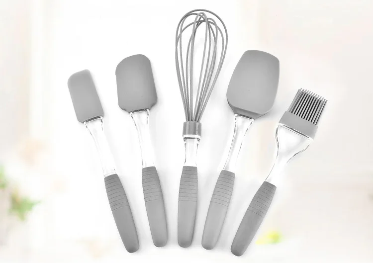 Creative Packing Silicone Baking Tools 5 PCS Sets Amazon Top Seller 2018 Kitchen Accessories Cake Tool Spatula Egg Mixer Brush