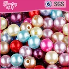 Loose round ball plastic pearl beads for sale in bulk