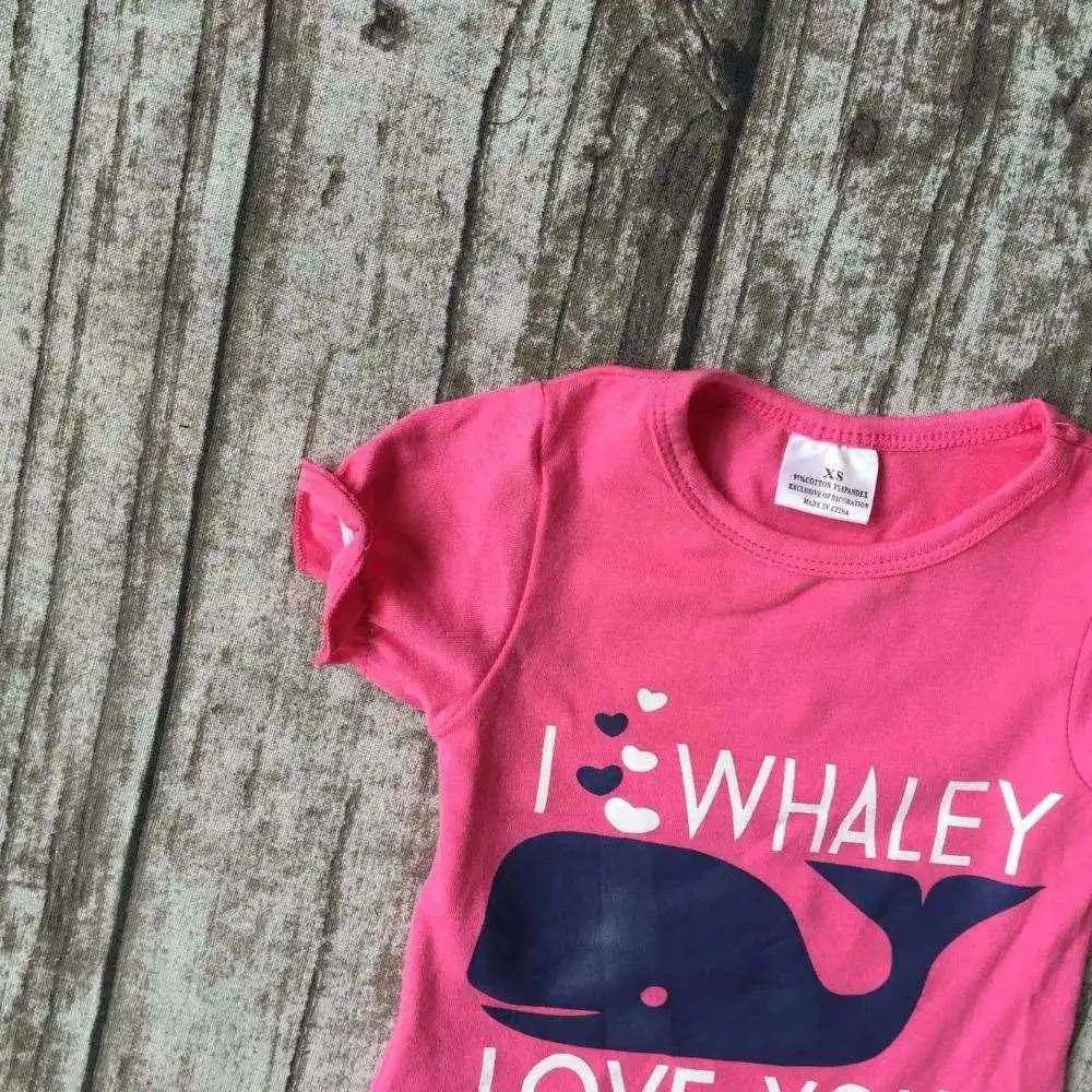 baby girls shorts sets boutique outfit cute hot pink I whale love you summer cotton chevron clothes macth with necklace and bow