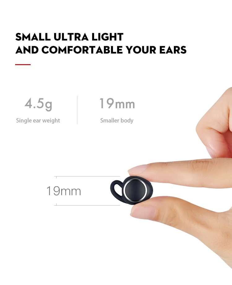 Bluetooth 5.0 True Wireless Mini Waterproof Tws Earphones Earbuds with Charging Case - ANKUX.COM