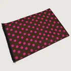 High quality scarf brown and pink dots 100% pure silk soft touch jacquard scarf for ladies and men's