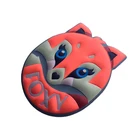 Custom cartoon promotional PU leather sticker 3D animal stickers for cell phones / cases / notebook / laptop