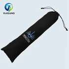Custom printed long drawstring cotton canvas muslin bag