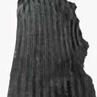 Black hair on leather pelt for carpet upholstery