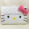 Hot lovely Hello Kitty wallet stand case for ipad mini ,Hello kitty pu leather for ipad case,waterproof case for ipad mini