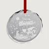 Customer Picture Laser Engraved Crystal Christmas Ornaments for Home Decor