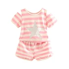 Mudkingdom baby girl sets clothes star boutique children striped clothing set