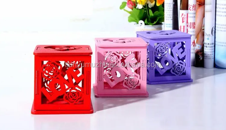custom wholesale plywood laser cut box,wedding favor box wedding