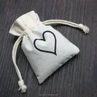 Customize printed AZO Free packaging bag 100% cotton drawstring pouch