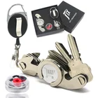 Souvenir Gift Set Custom Shopping Coin Key Holder Keychain Metal Smart Compact Key Holder Organizer With Logo
