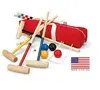 large a croquet set wickets wooden croquet equipment