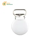 Wholesale SGS certified baby care 15mm small size metal pacifier clip