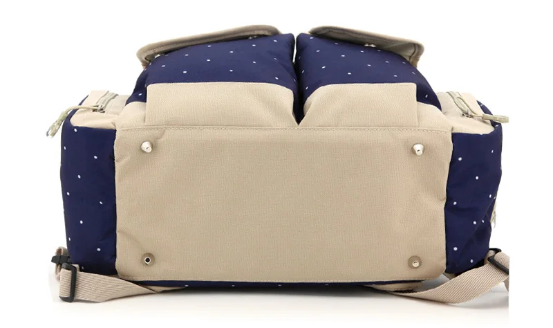 5 PcsSet Baby Diaper Bag Large Capacity Oxford Dot Nappy Backpack Waterproof Mummy Maternity Nursing Designer Mochila BB6019 (7)