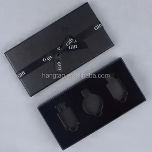 cosmestic printed packaging cardboard gift box with black lid