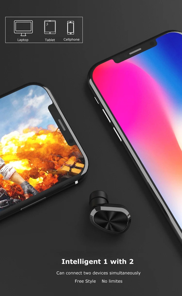 TWS bluetooth 5.0 IP67 waterproof wireless earbuds in-ear earphone - ANKUX.COM