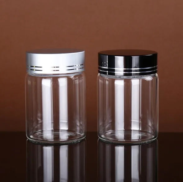 Glass Jar Lidded Jar Clear Screw Mouth Container Pickle Airtight Food Storage Glass Jar