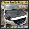 JC Style Carbon Fiber Front Polishing Bonnet Cover With Holes for Mazda Axela 5D Wagon Hatchback 14-15