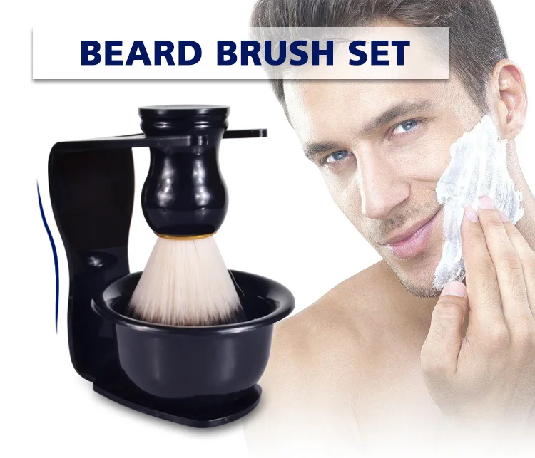 brush mustache care grooming set, view mens beard shaving set