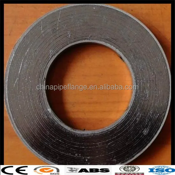 graphite spiral wound gasket with inner and outer ring