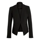 Striped pattern cotton workwear style blazer for women