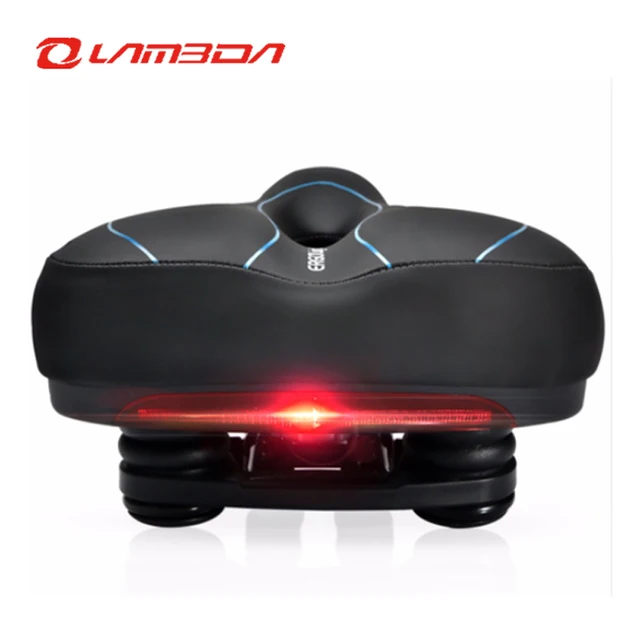 INBIKE Bicycle Saddle with Tail Light Widen MTB Cushion Road Bike Soft Comfortable Seat Spare Parts for Bicycles