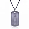 Trend Male Necklace Pendant Military Card Dog Tag Jewelry Antique Bronze Necklace